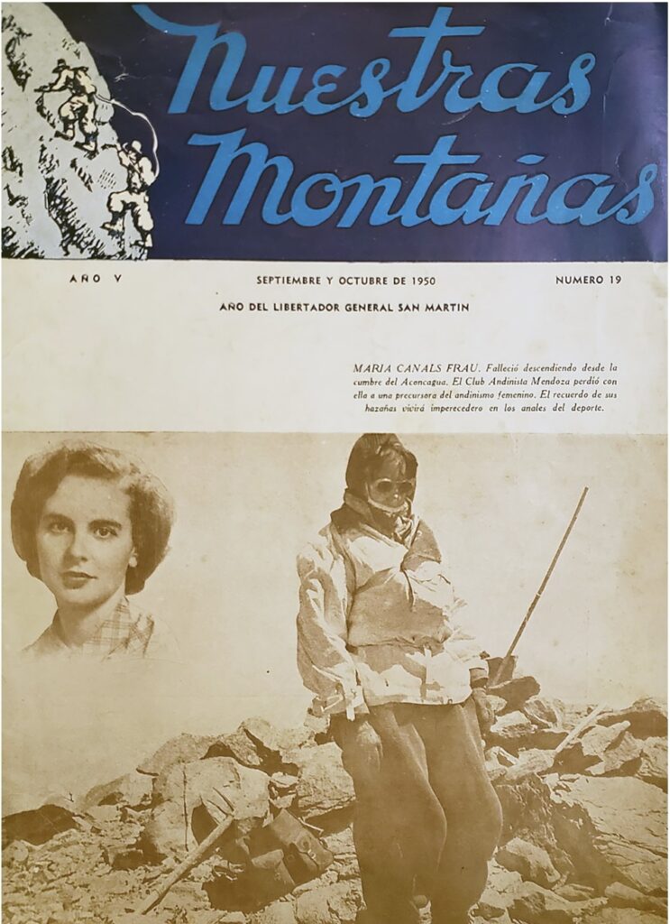 Tapa de la revista “Nuestras Montañas” con Mausy en portada.