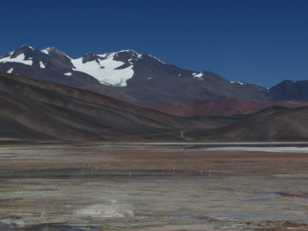 Laguna de los Aparejos y monte Pissis