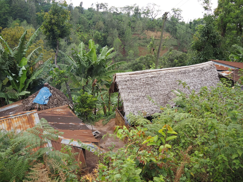 Casas en las faldas del monte Kilimanjaro