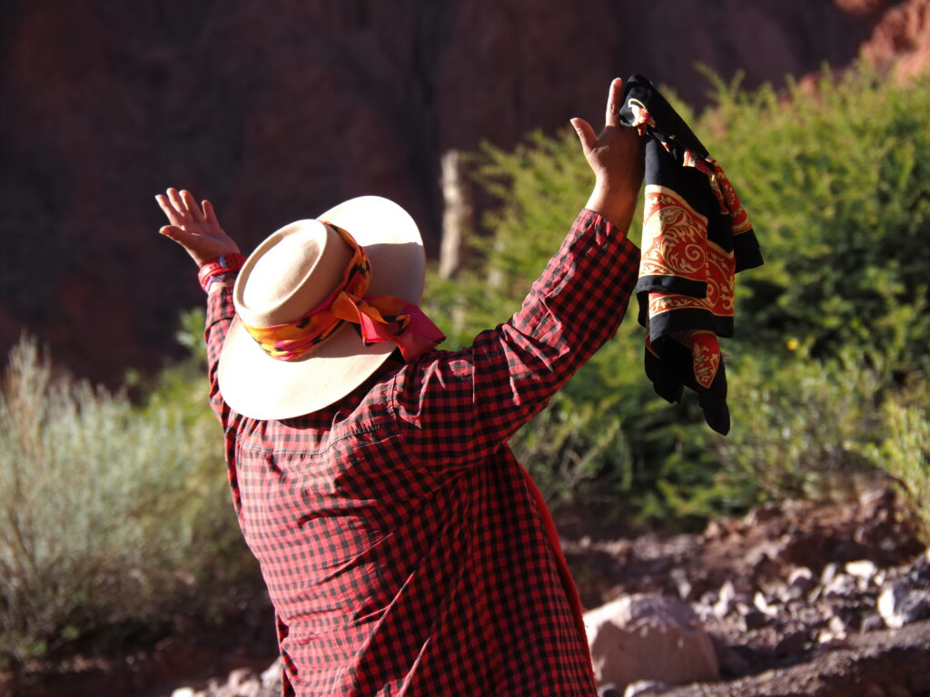 Carolina Condori cantando a los cerros