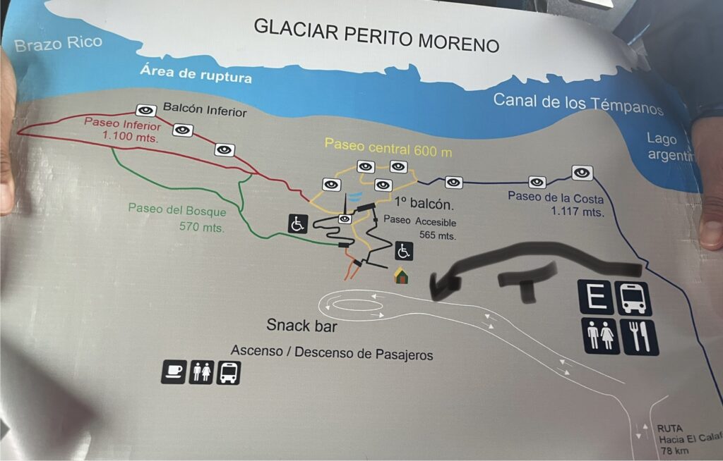 Pasarelas panorámicas en el glaciar Perito Moreno