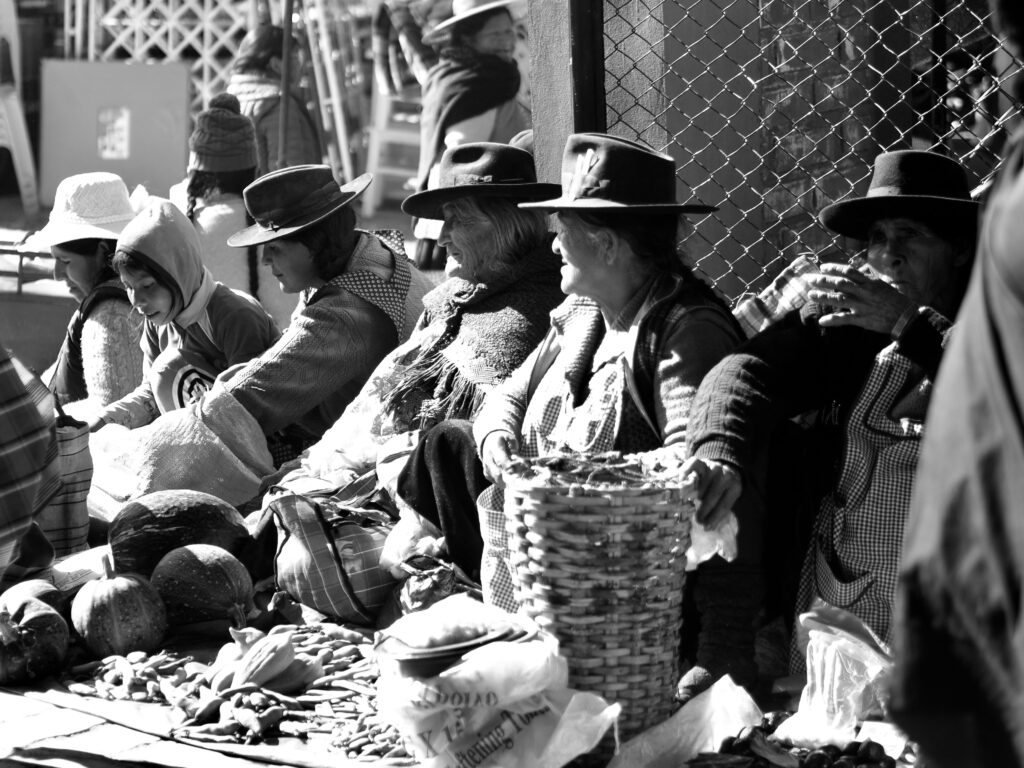 Vendedoras en el mercado de Tarabuco