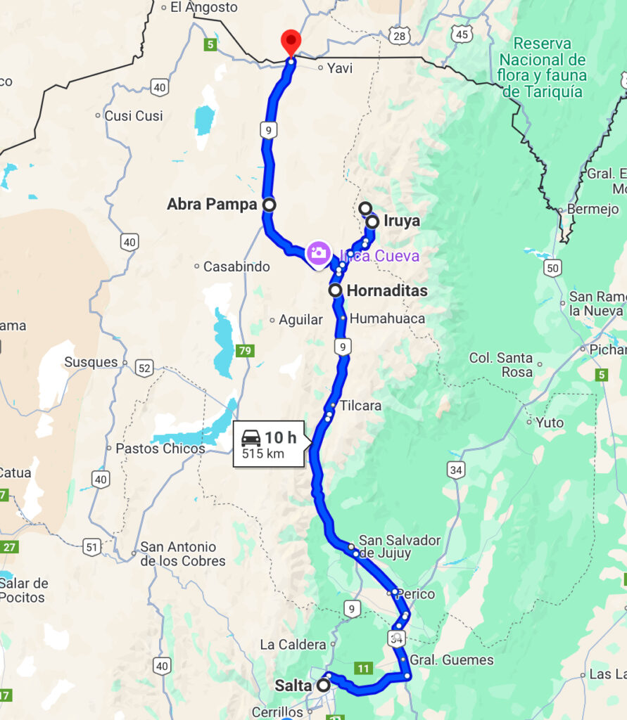 Recorrido del viaje de Caminos del Norte en Foco en mayo de 2025