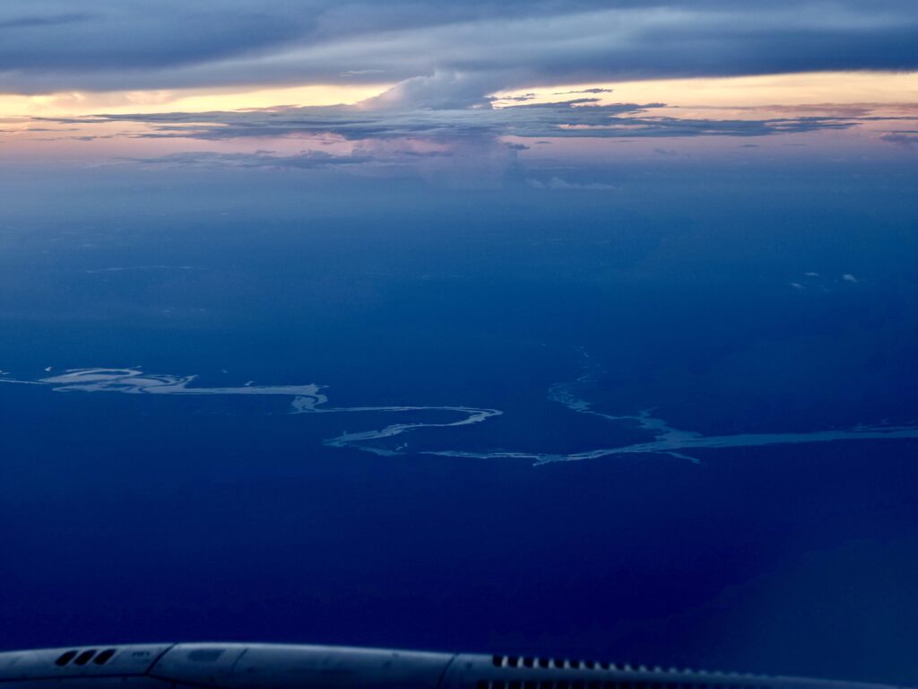 El río Amazonas desde el aire