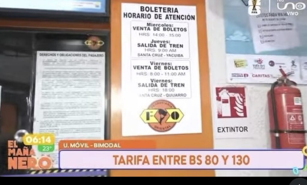 Ferroviaria oriental. Salidas desde Santa Cruz