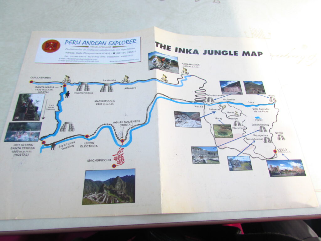 Mapa del Inka Jungle