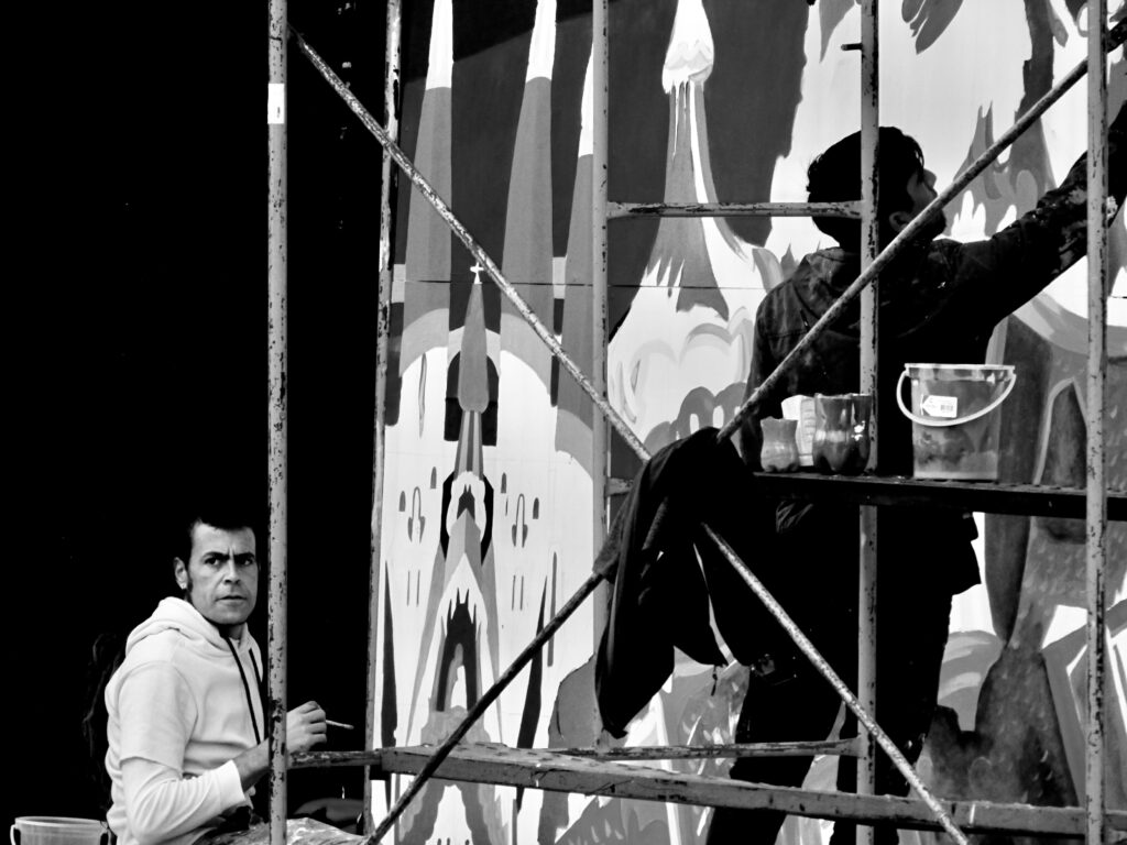 Color entre andamios