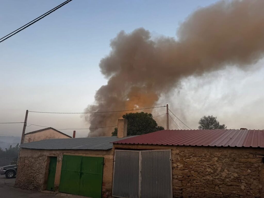 Incendio en las proximidades de Cerezal de Puertas