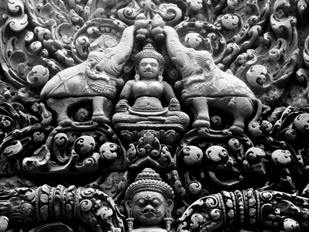 Detalle en el templo de Banteai Srei