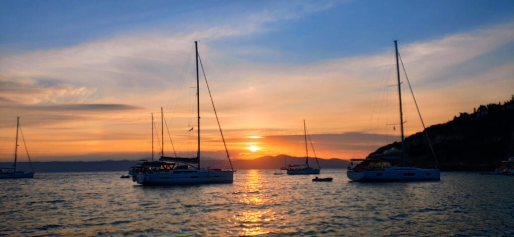 Atardecer en las islas jónicas