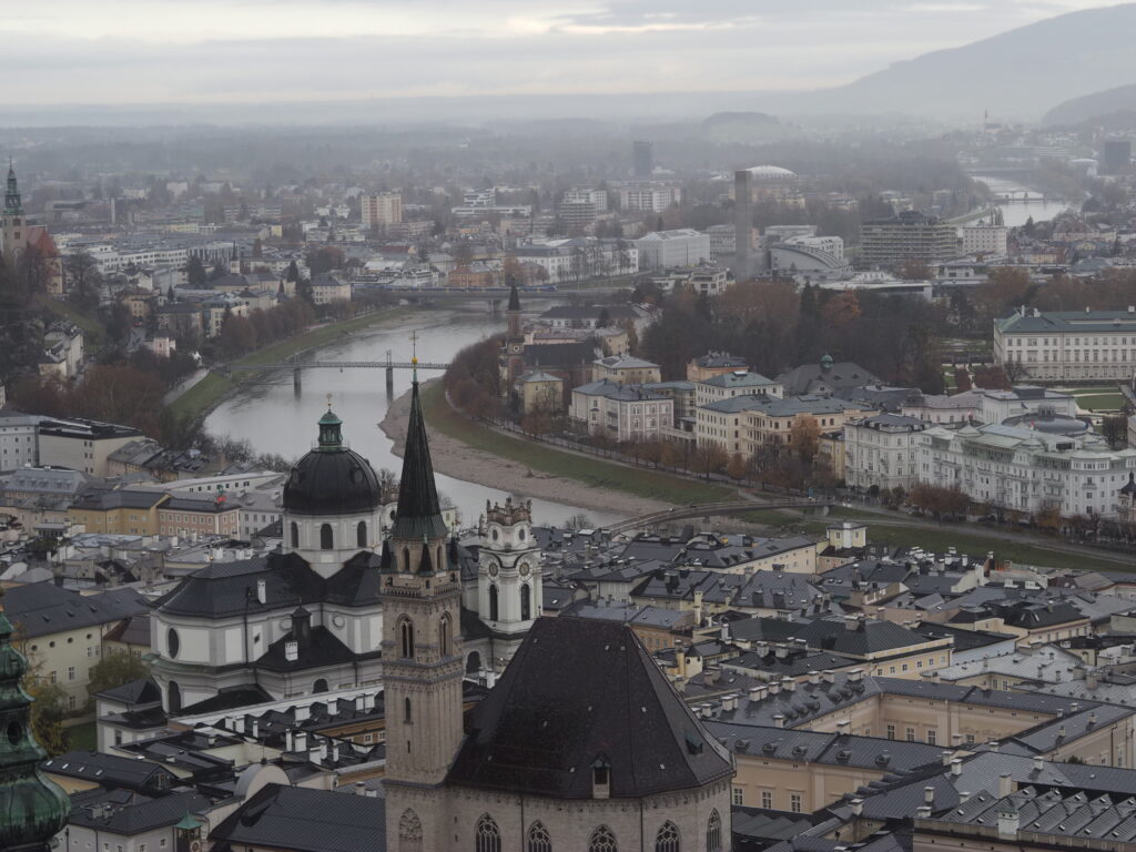 Vistas de Salzburgo desde la fortaleza de Hohensalzburg