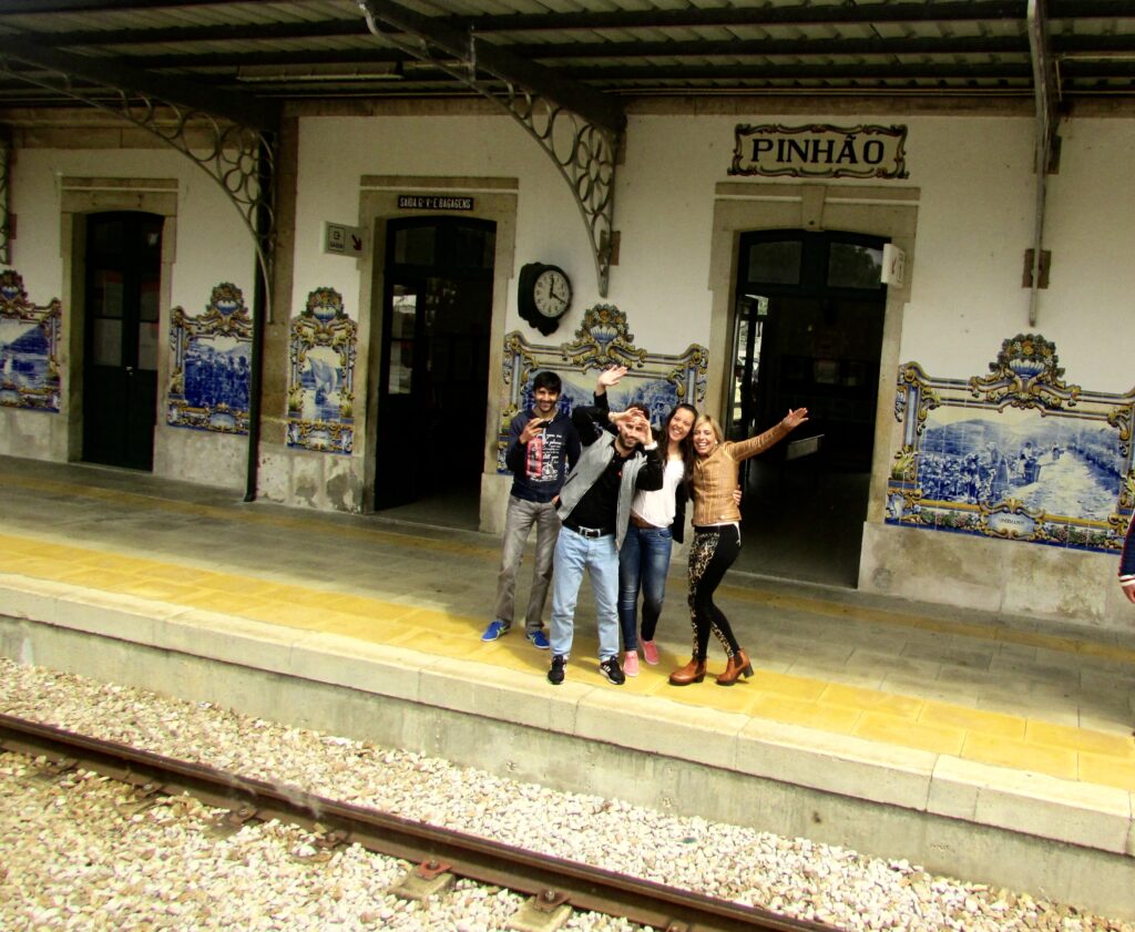 Saludos en la estación de Pinhao