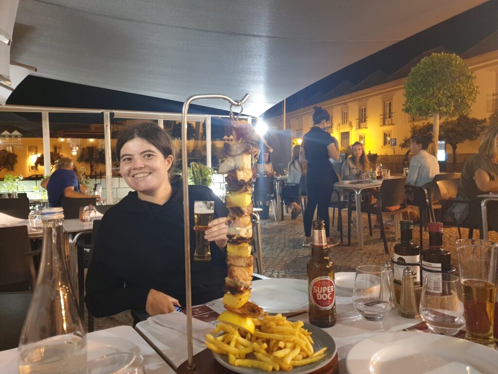 Brocheta de pescado en nuestra ruta por el Algarve