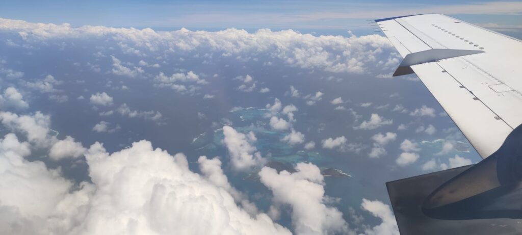 Sobrevolando las Islas de Barlovento