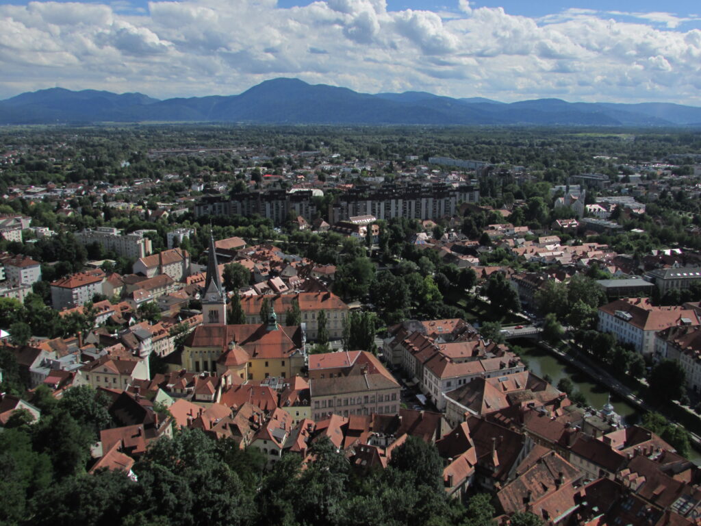 Las vistas desde el castillo de Ljubliana