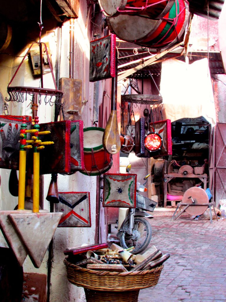 Instrumentos musicales en Marrakech