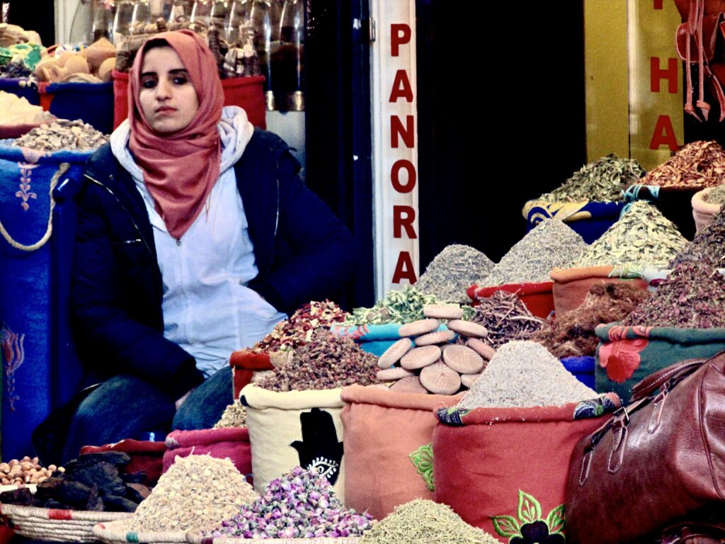 Especias en el zoco de Marrakech