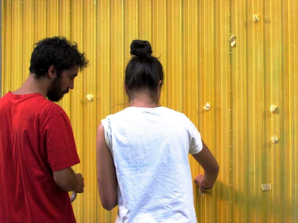 Proyectando la obra. Galería urbana 2015