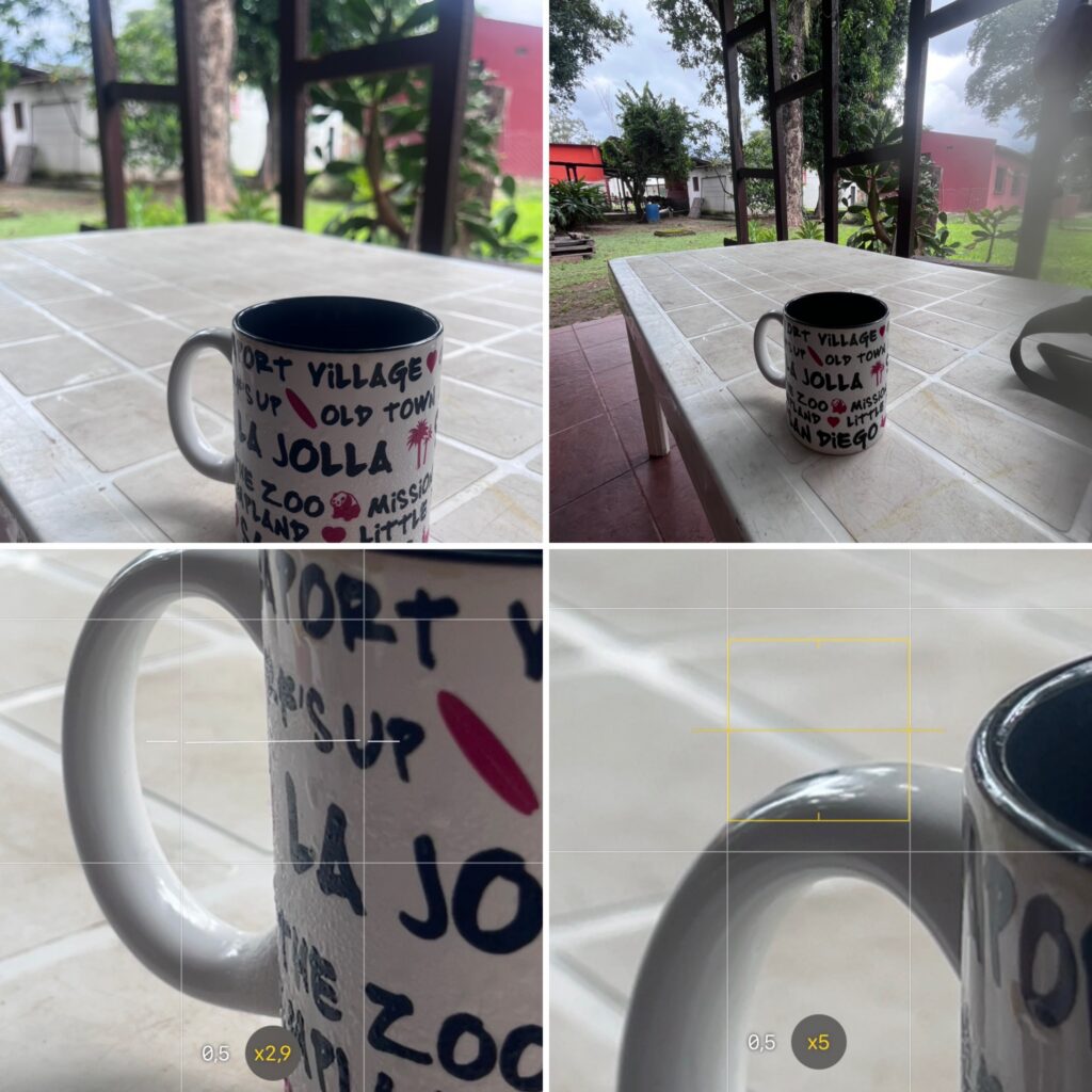 Zoom y gran angular