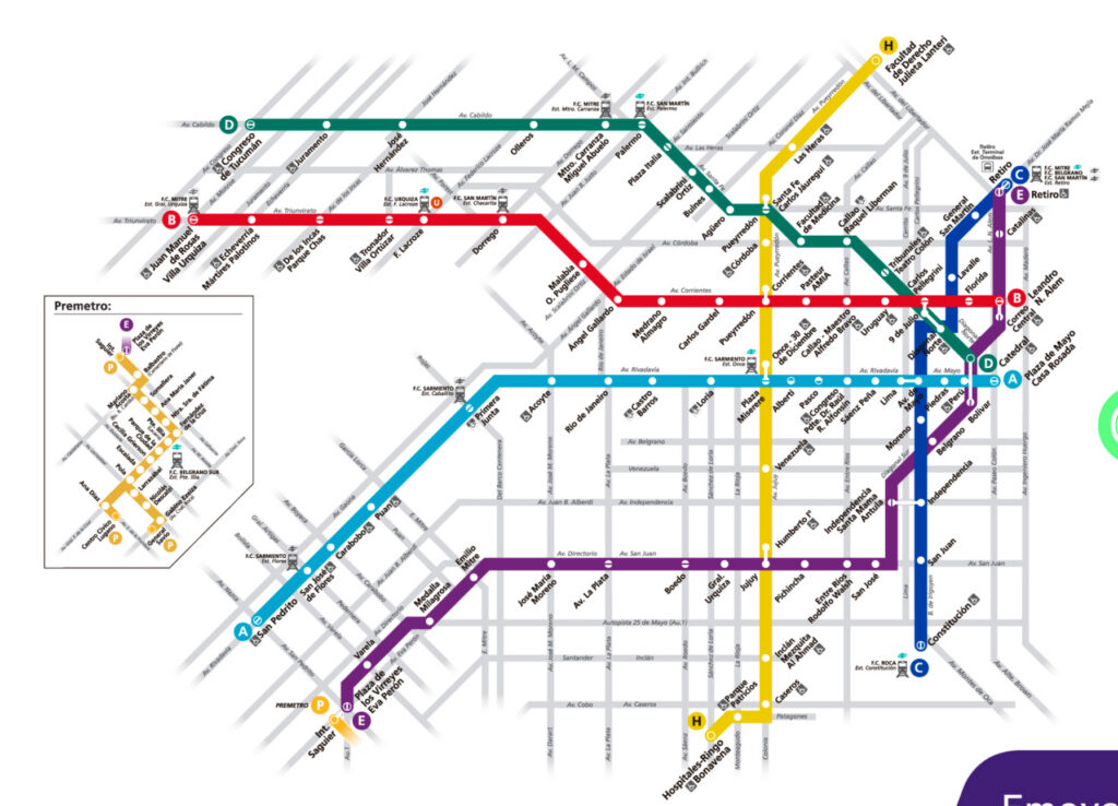 Plano de Subte de Buenos Aires
