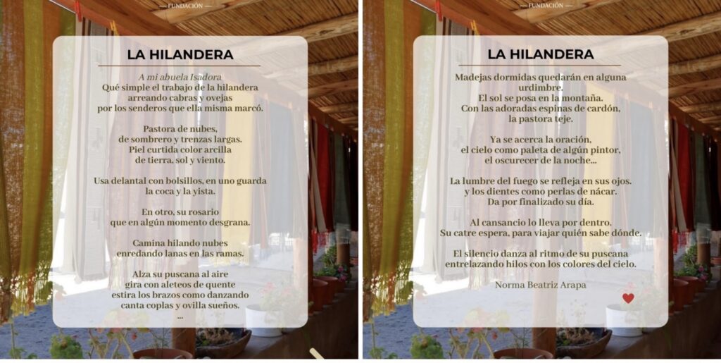“La hilandera” por Norma Beatriz Arapa
