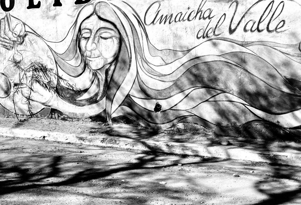Grafiti en el polideportivo de Amaicha del Valle