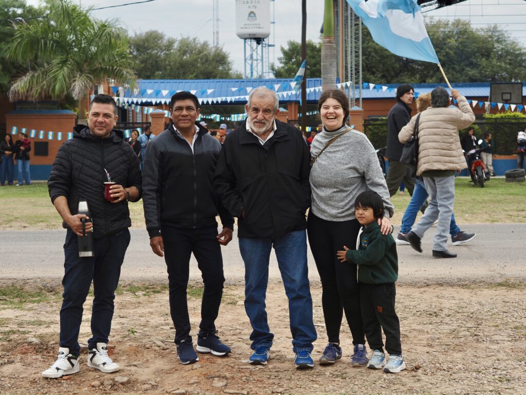 Pablo, Juan, Pocho, Balti y yo celebrando el 9 de julio en Bazán